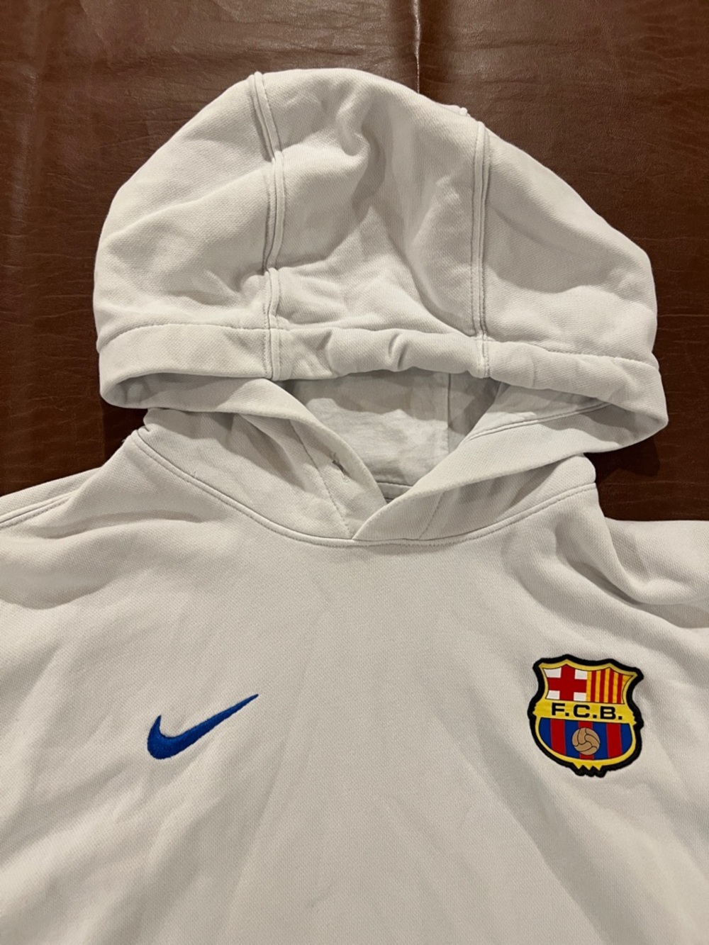 Nike FC Barcelona Club Fleece Hoodie Sweatshirt - Size Large - Picture 2 of 12